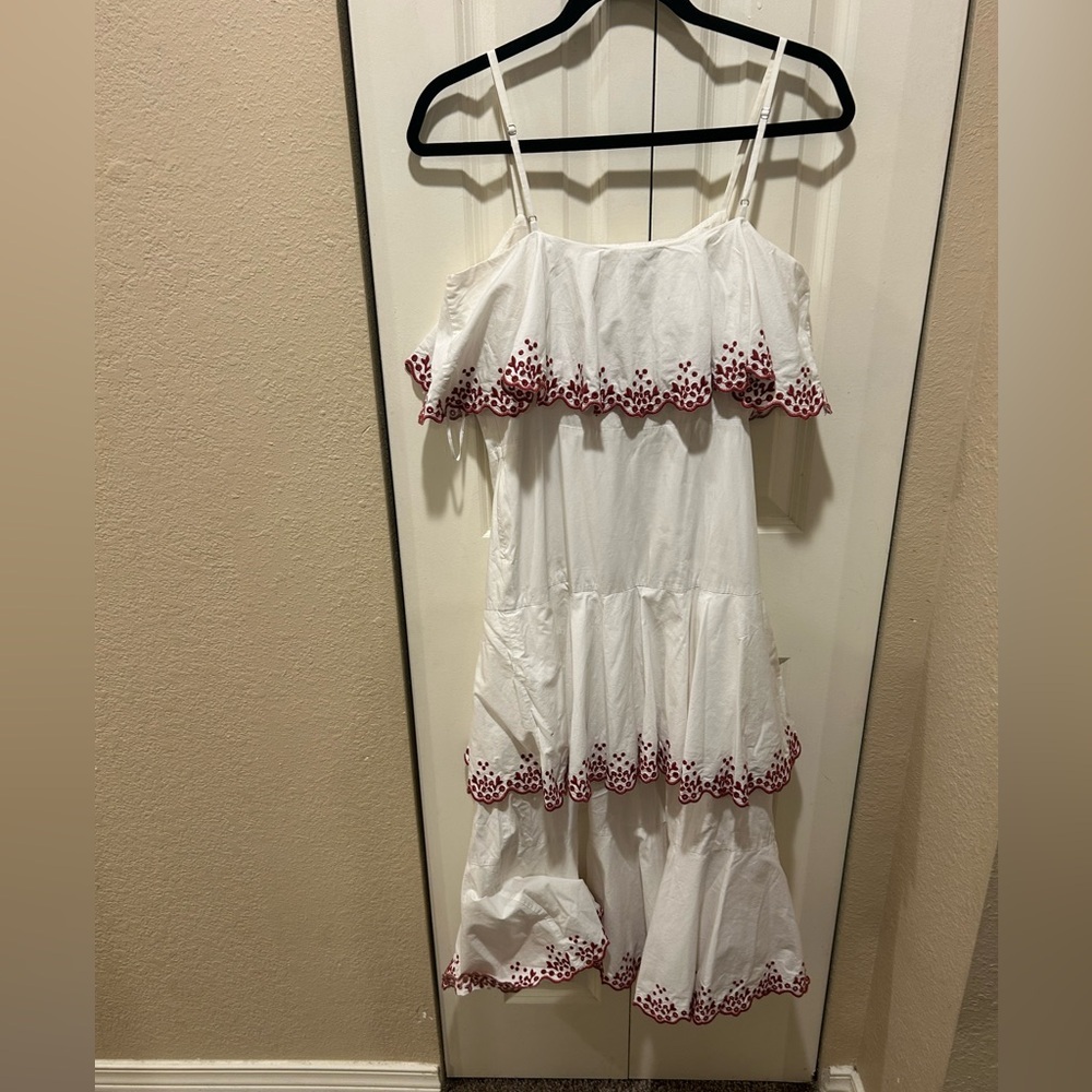 Rebecca Minkoff Tiered Clarissa Dress Midi Cotton Wedding , size 6 - Picture 8 of 11